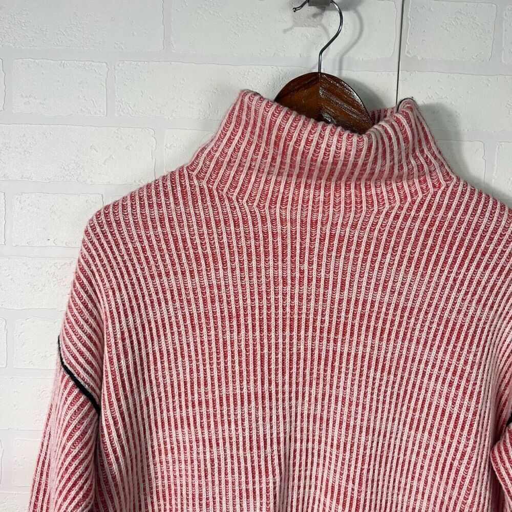 Soft Surroundings Funnel Neck Sweater Size Small Ribbed Chunky Knit - Picture 2 of 13